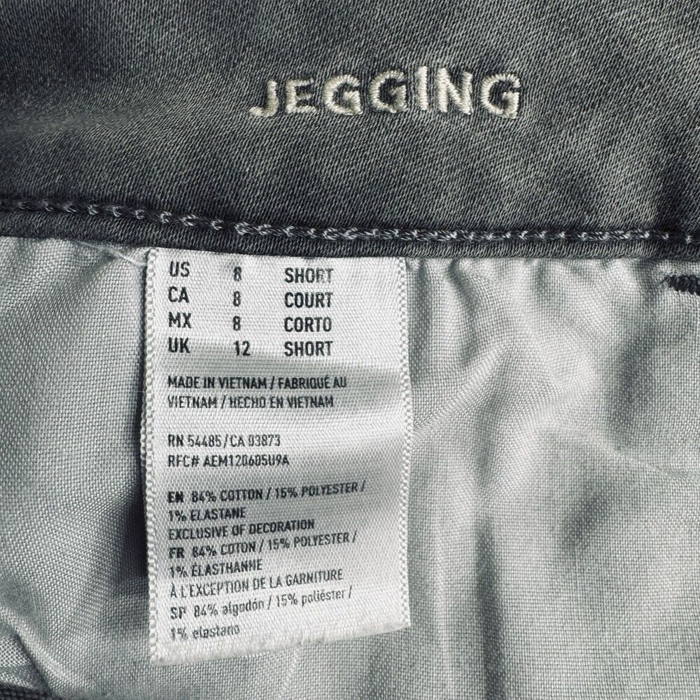 American Eagle Jegging Jeans 8 Short 29x26.5 Gray Super Stretch Denim Womens NOS - Picture 5 of 13